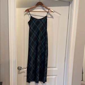 Vince plaid slip dress small
